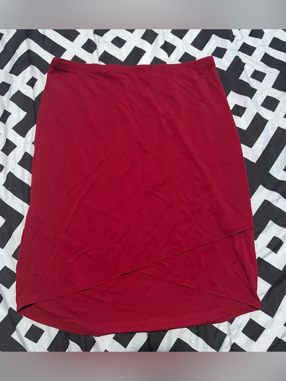 Express Red Midi Skirt